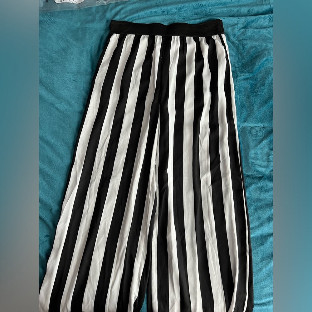 Black & White Striped Pants